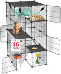 Cat Cage, 4-Tier DIY Cat Enclosures Catio, Cat Playpen Indoor & Outdoor by VISCOO