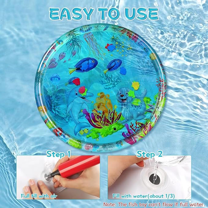 Aqua Cats Water Mat with Fish, Cat Dog Water Mat, Thickened Durable Non-Slip - Image 5