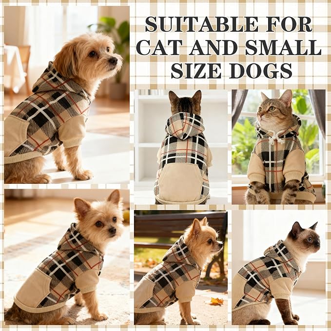 EXPAWLORER Plaid Cat Hoodie - Image 9