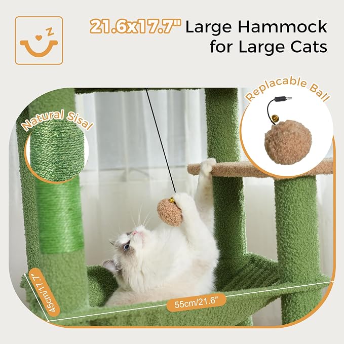 72” Cat Tree for Large Cats Big Cat Tower - Image 4