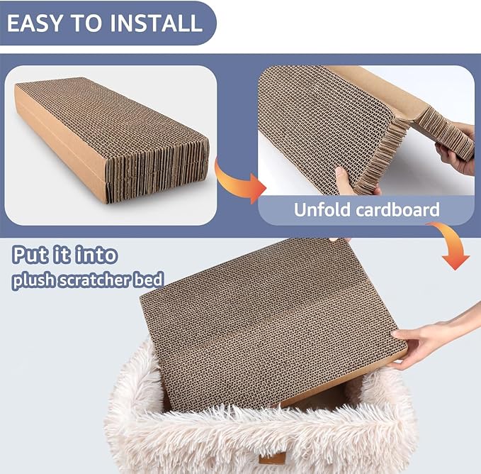 Fluffy Cat Scratcher Lounge Box - Image 7