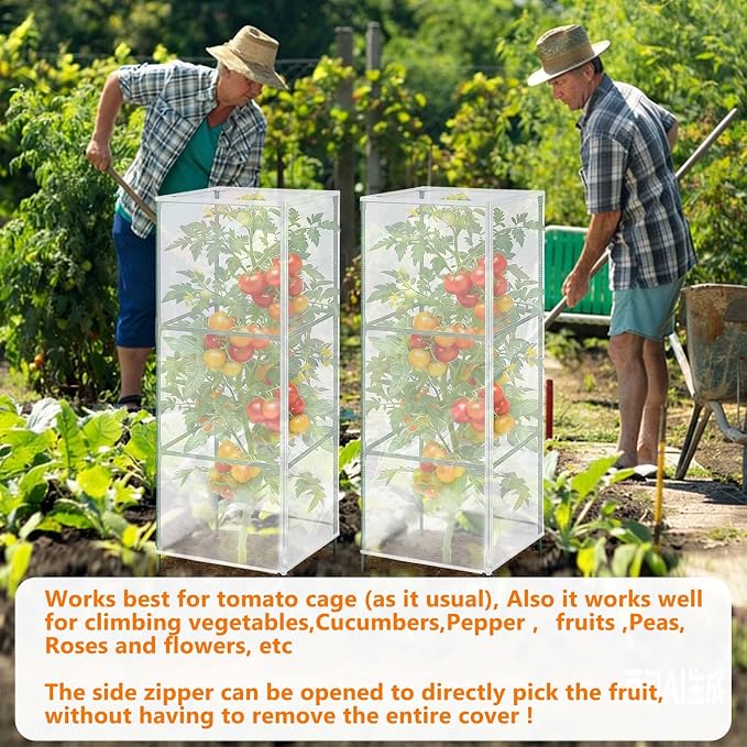 3 Pack Garden Netting Cover for Square Tomato Cage - Image 7