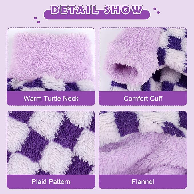Sebaoyu Turtleneck Dog Pajamas for Small Dogs, Fleece Sweater, Winter Cute Tiny - Image 5