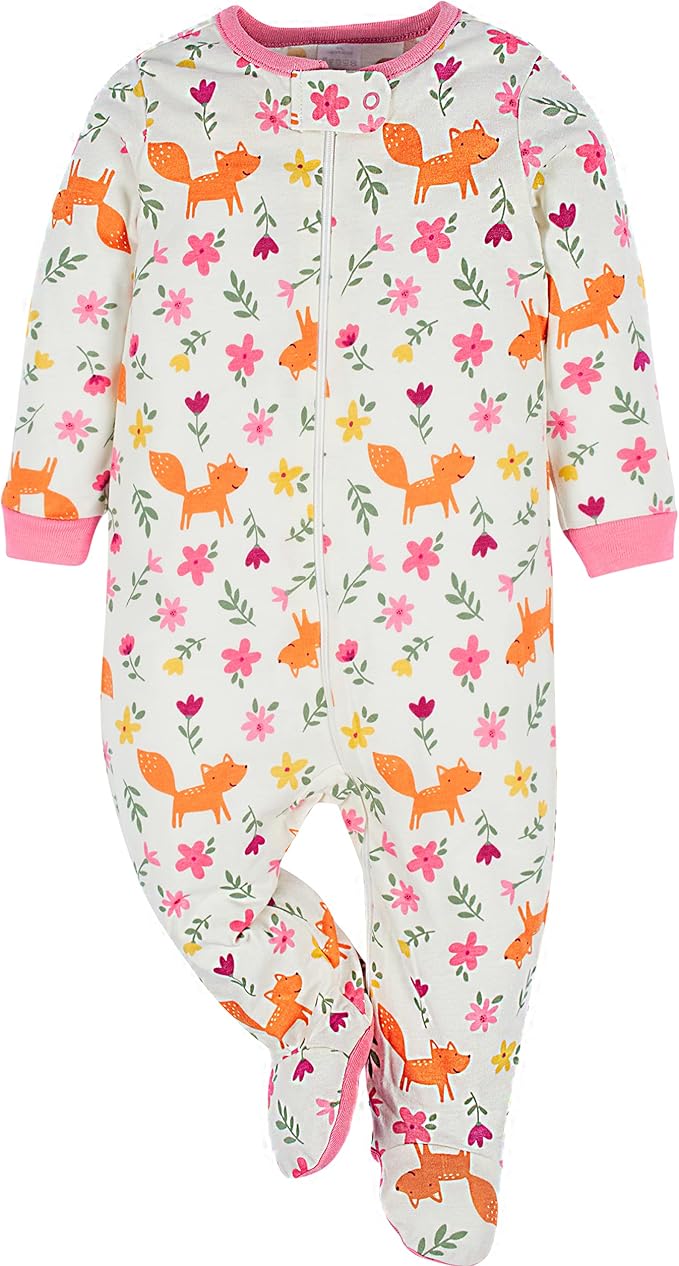 Onesies Brand Baby Girls' 4-pack Sleep 'N Play Footies Multi Pack - Image 5