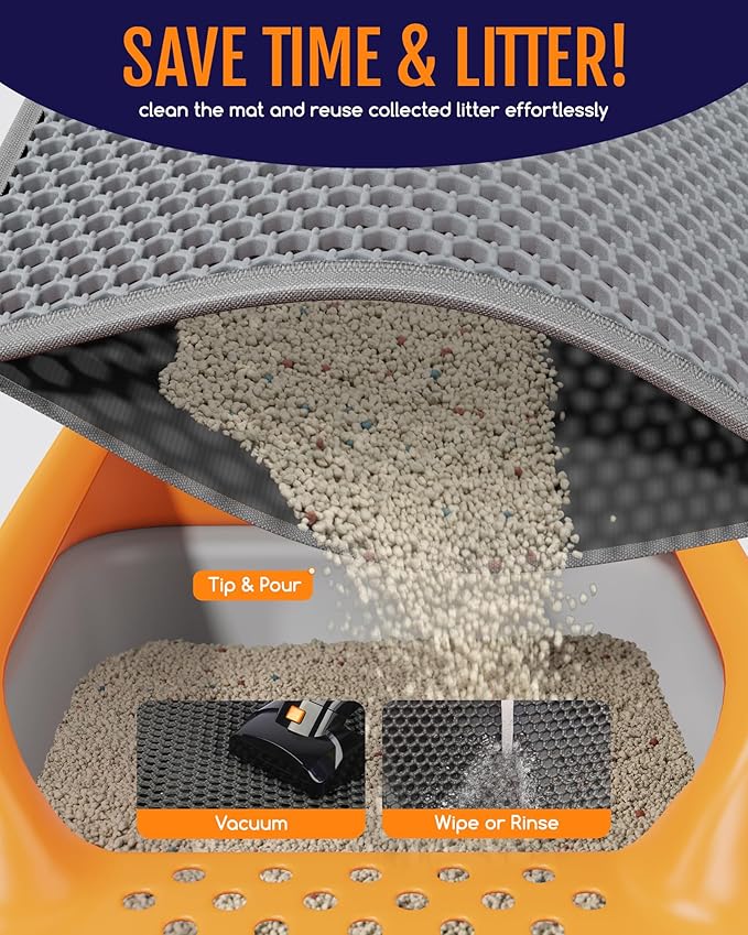 Cat Litter Mat - 46" x 35" Jumbo Litter Box Mat - Image 4
