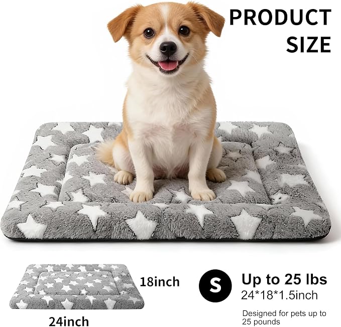 Dog Crate Mat, 4 Piece Reversible Pet Bed, Machine Washable, Small Dogs & Cats - Image 3