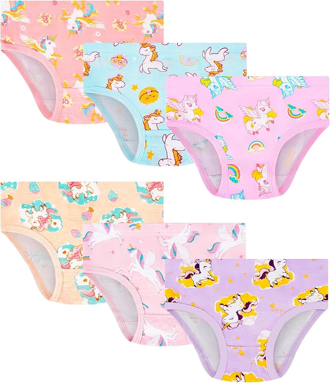 Girls and Toddlers 100% Cotton Underwear Tagless Soft Panties Size 2-3T by JAHSIYI