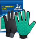 DELOMO Pet Hair Remover Gloves, 255 Tips, Deshedding Glove by DELOMO