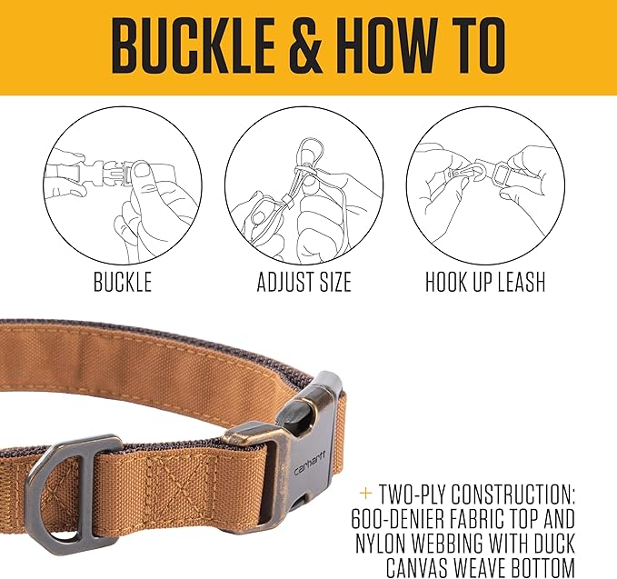 Carhartt Field Dog Collar, Fully Adjustable, Durable 600-Denier Fabric - Image 3