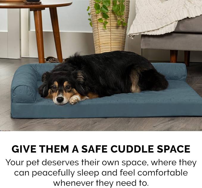 Furhaven Cooling Gel Dog Bed for Large/Medium Dogs w/ Removable Bolsters & - Image 10