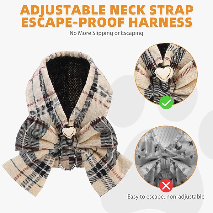 KOOLTAIL Small Dog Harness and Leash Set, Cute Puppy Vest Harnesses - Image 5