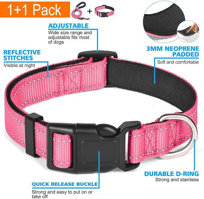Reflective Dog Collar Padded - Image 3