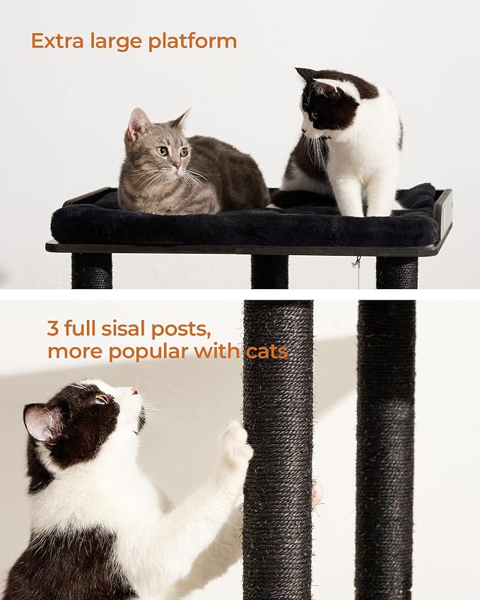 FourFurPets 26.7in Cat Tree Tower Condo, Cat Scratch Posts - Image 4