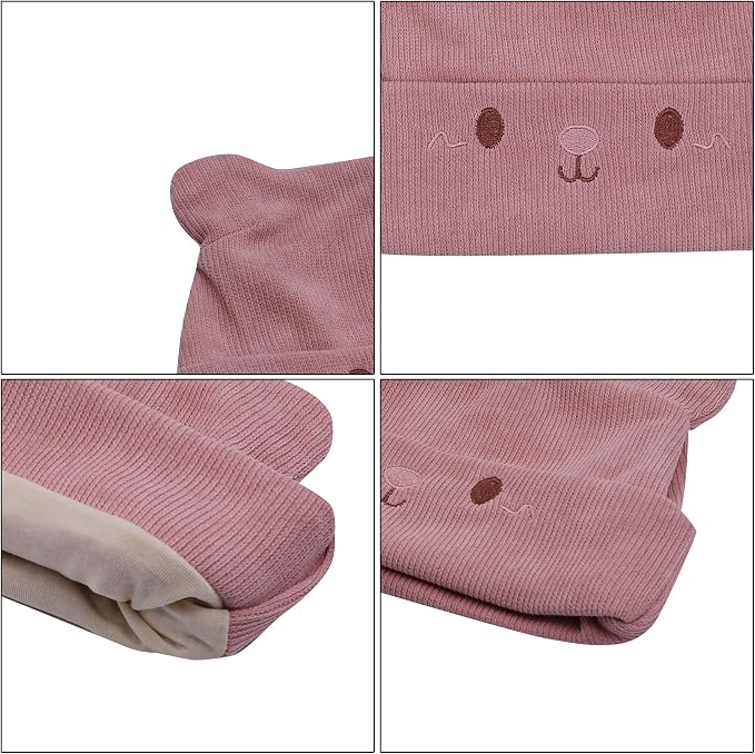 Women's Teen Girls Knitted Cat Kitty Cuffed Beanie Hat Winter Outdoor Stretchy - Image 7