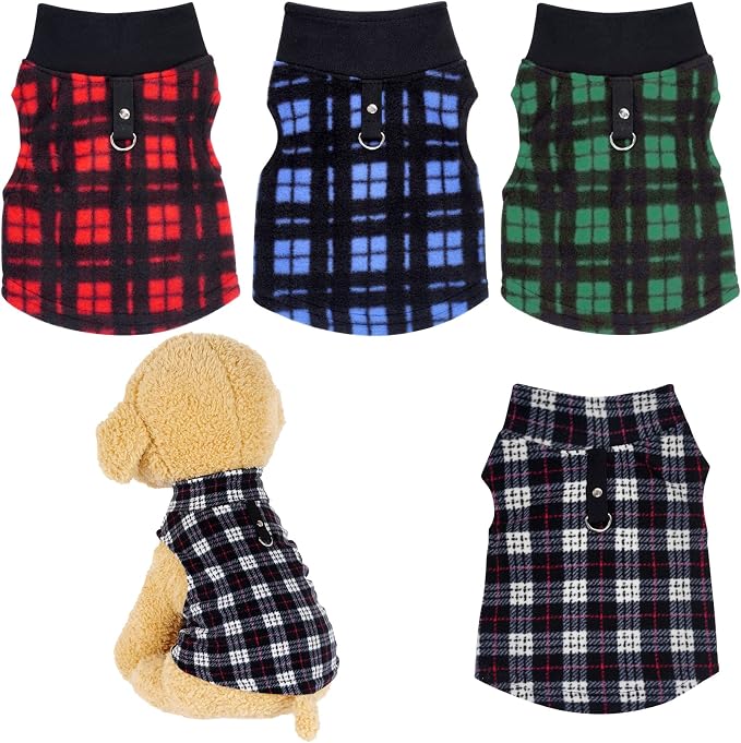 Rbenxia Buffalo Plaid Dog Sweaters by Rbenxia