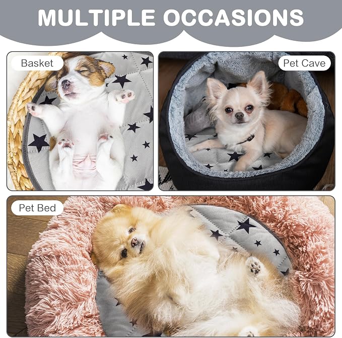 Namalu 4 Pack Self Warming Cat Bed Self Heating Cat Mat Star Pattern Soft Dog - Image 4