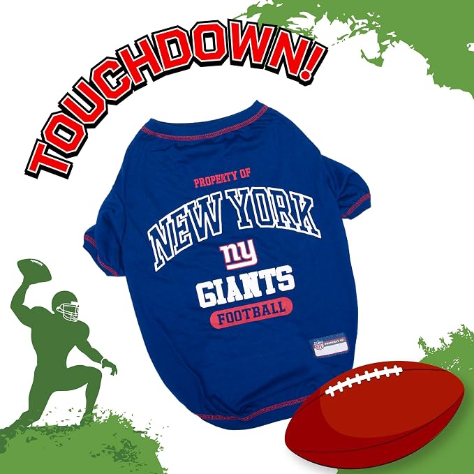 NFL New York Giants Dog T-shirt Large. - Image 3