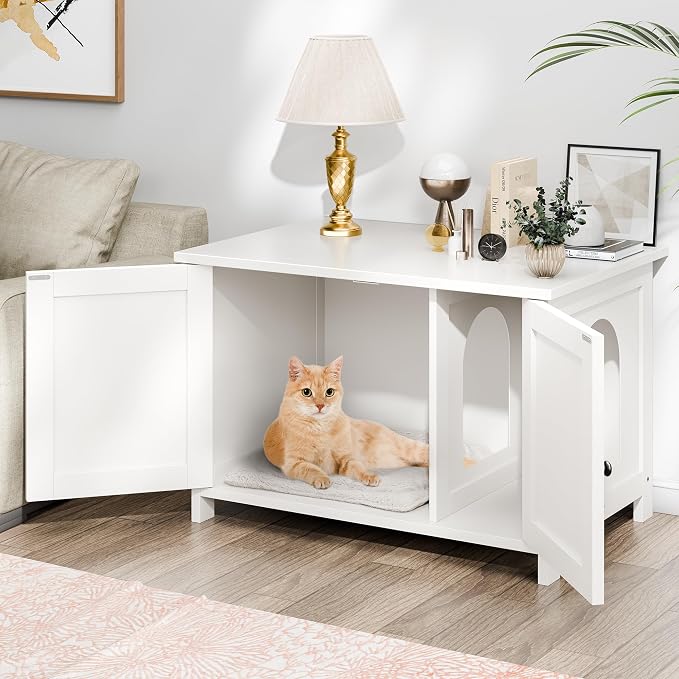 Shintenchi Cat Littler Box Enclosure, Litter Box Furniture Hidden - Image 7