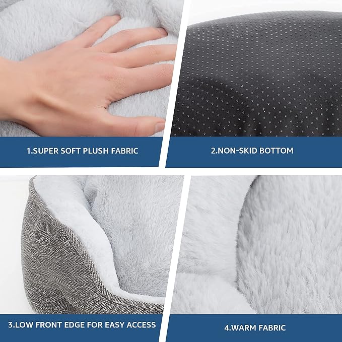 WINDRACING Cat Beds for Indoor Cats, Kitten Bed, Dog Bed for Extra Small Dogs - Image 3