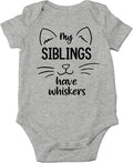 AW Fashions My Siblings Have Whiskers Baby Bodysuit Funny Cute Infant Outfit by AWFashions