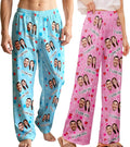 Custom Pajama Pants for Women Men, Personalized 67 Name Photo PJ Family Six by Artsadd