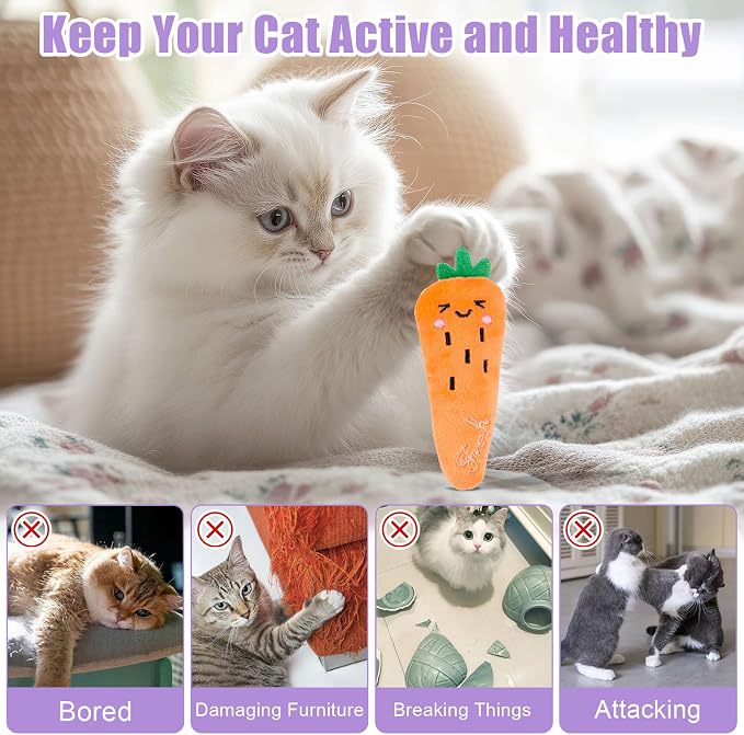 6 Pack Cat Toys, Catnip Toys for Cats, Cat Toys Interactive for Bored Indoor - Image 6