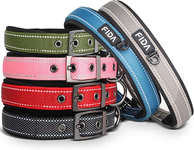 Fida Heavy Duty Dog Collar, Ultra Comfortable Soft Neoprene Padded, Adjustable - Image 5