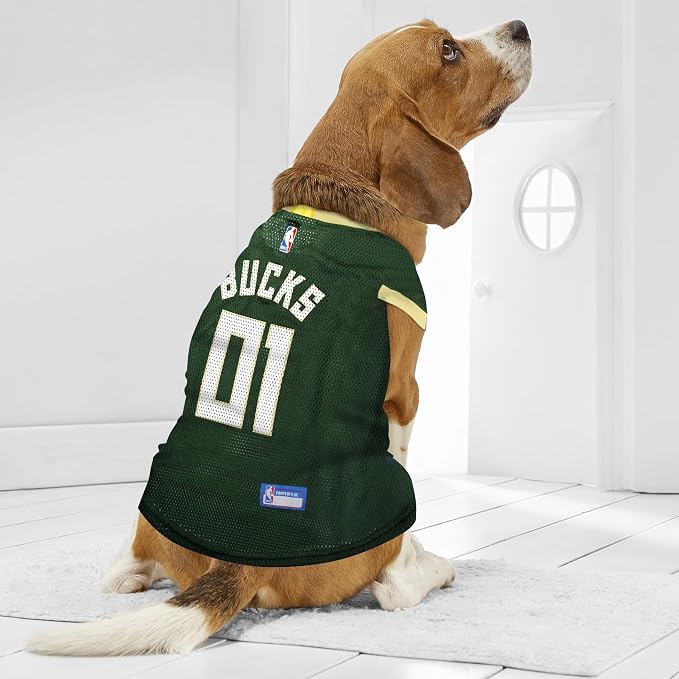 Pets First NBA MILWAUKEE BUCKS DOG Jersey, X-Small - Image 2