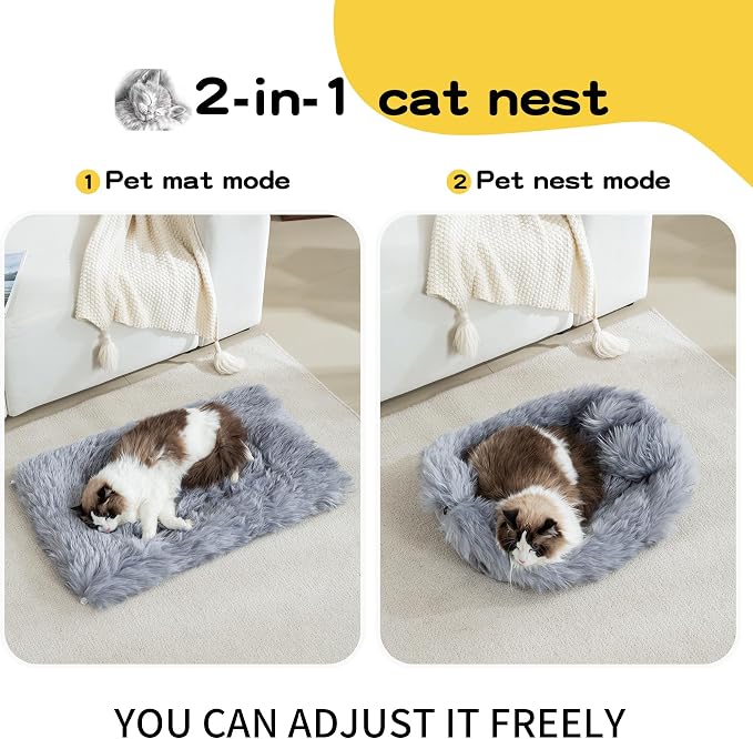 Self Warming Dog Cat Bed Mat 19.6x31.4 inch, Washable Soft Plush Faux Fur - Image 5