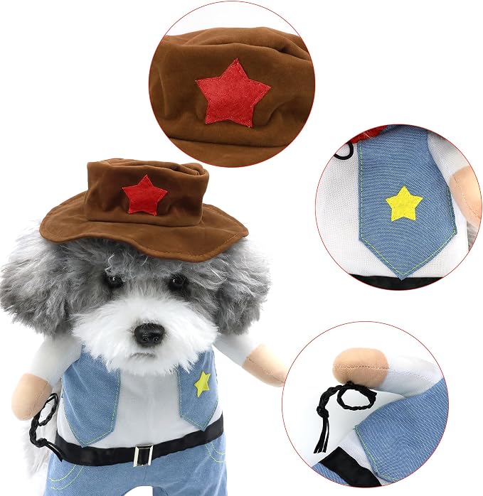 NACOCO Halloween Cowboy Dog Costume - Image 3