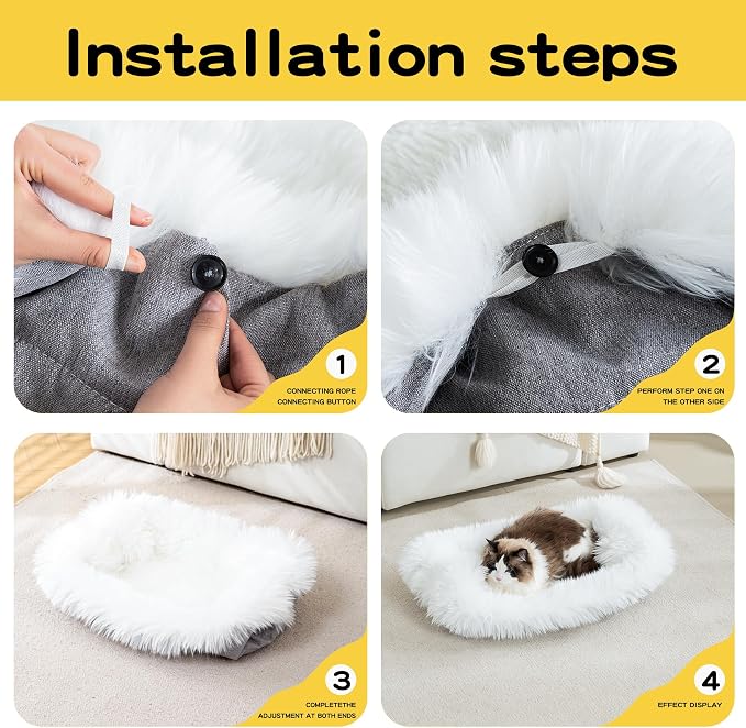 Dog Cat Bed Mat 19.6x31.4 inch, Washable Soft Plush Faux Fur Fluffy Puppy Pad - Image 4