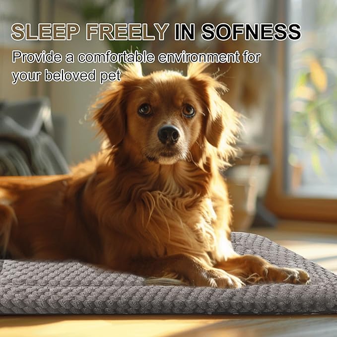 Dog Bed Crate Mat, Soft Durable Washable Anti-Slip Kennel Pad - Image 3