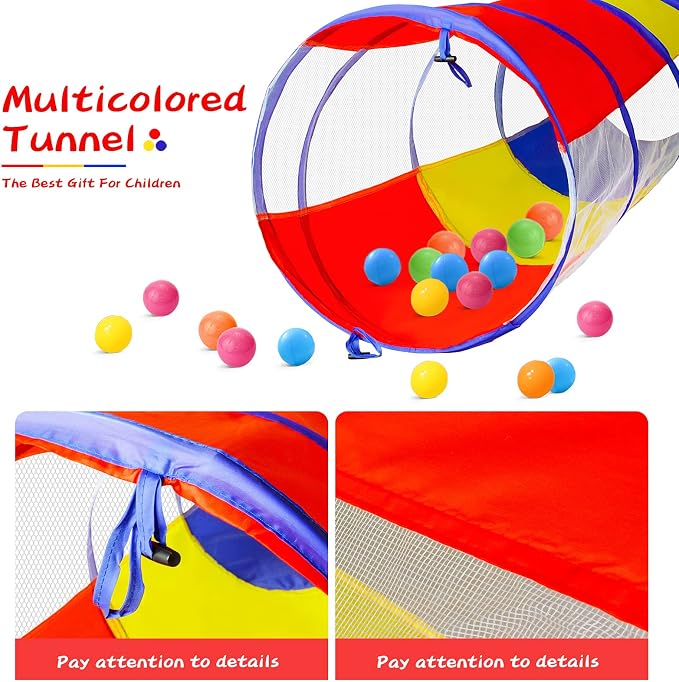 PigPigPen Kids Tunnel for Toddlers, Pop Up Play Tunnel Tent for Babies or Dogs - Image 2
