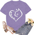 Cat Shirts for Women Cat Mom Tshirts Pet Lover Shirt Cats Paw Print Tee Tops by sallrue