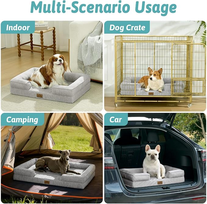 Cooling Dog Bed for Extra Large Dogs, Q-Max >0.4 Summer Cool Orthopedic Foam - Image 6