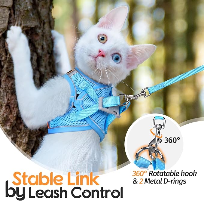 Dooradar Cat Harness and Leash Set, Escape Proof Lightweight Kitten Harness - Image 7