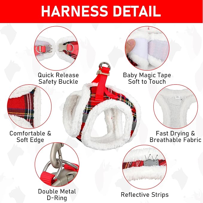 GAMUDA Small Dog Harness Collar and Leash Set, Step in No Chock No Pull Soft - Image 2