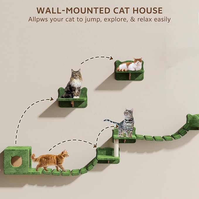 Cat Wall Shelves, Wall Mounted Cat Shelf Furniture - Image 5