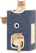 Cat House, Cat Beds for Indoor Cats, 2-Story Cat Condo Cube by Hannadepot