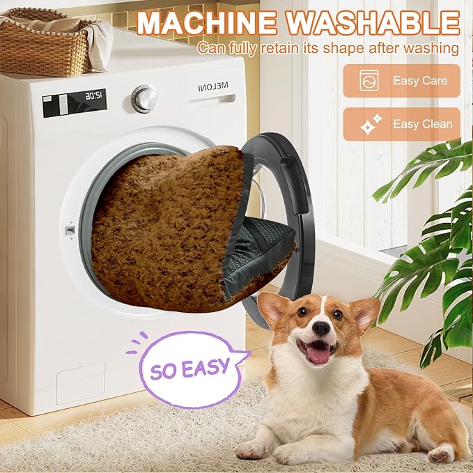 POCBLUE Washable Dog Beds for Crate, Small Plush Pet Mat for Cages, Anti-Slip - Image 5