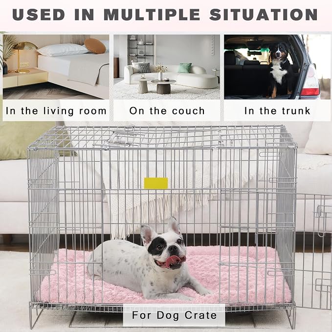 Washable Dog Bed Mat Crate Pad Soft Fluffy Pet Kennel Beds Dog Sleeping Mattress - Image 4
