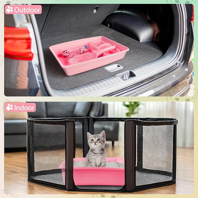 PAWISE Cat Litter Box Set, Small Kitten Starter Kit, Includes Litter Box - Image 7