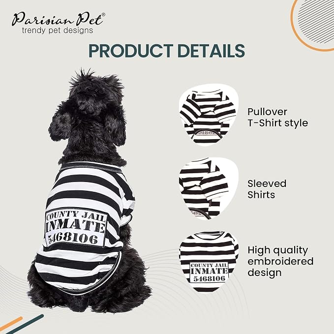 Parisian Pet Prisoner Dog Costume - Image 3