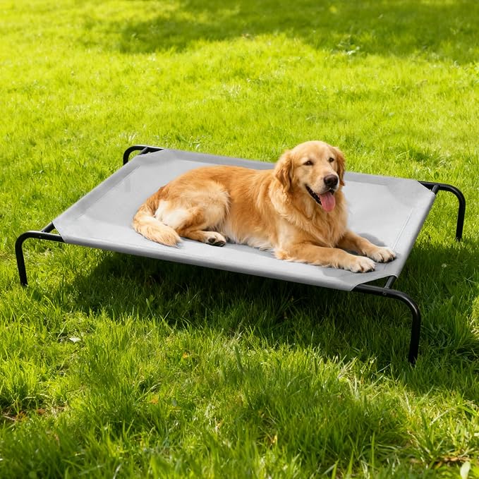 Elevated Dog Bed for Large Dogs, Raised Dog Cots, Indoor & Outdoor Cooling - Image 8