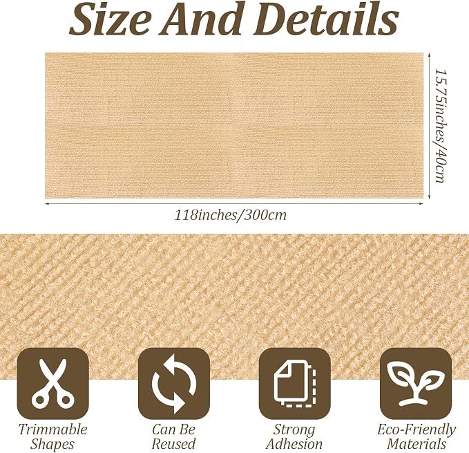 Cat Scratching Mat, Cats Scratch Furniture Protector Trimmable Self-Adhesive - Image 2