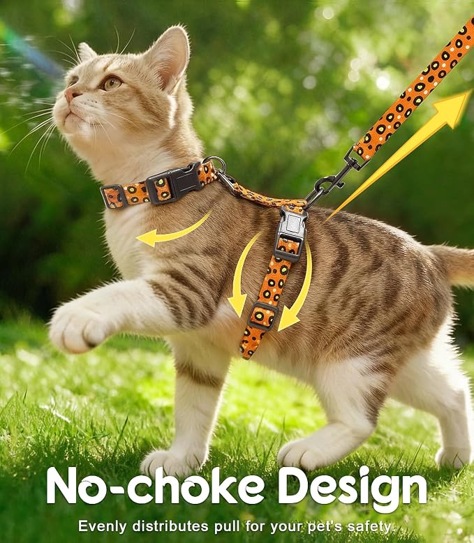 Halypet 2-Pack Cat Harness and Leash Set, Escape Proof 3-in-1 Adjustable Harness - Image 3