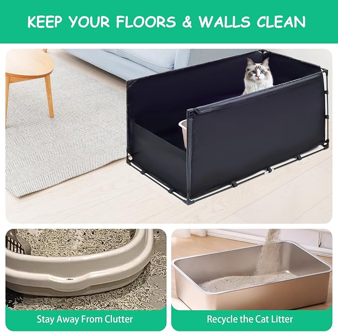 Extra Large Cat Litter Box Enclosure–Big Covered Litterbox - Image 7