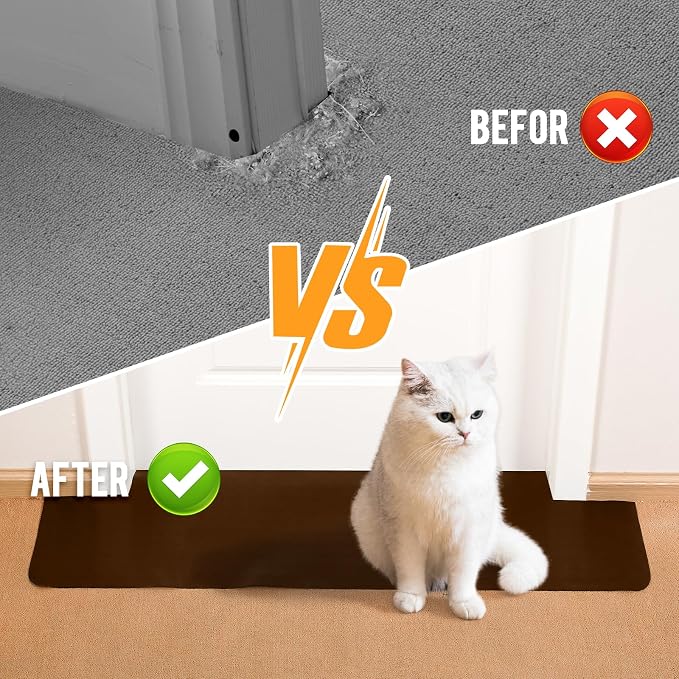 Uross Carpet Protector for Pets -3.6FT Brown Round Corner Plastic Carpet - Image 2