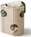 PETKARAY 2-Story Felt Cat House, Large Bed Cave by PETKARAY