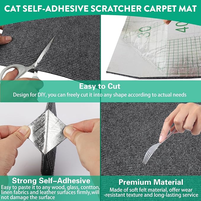 Cat Scratch Couch Furniture Protector, Trimmable Self-Adhesive Cat Scratch - Image 5